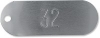 "Tags-Aluminum  - Oval Shaped - Numbered